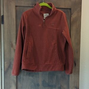 Billabong Orange Fleece Sweatshirt Relaxed Fit